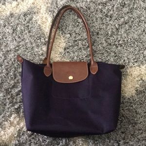 Longchamp Le Pliage - medium purple tote
